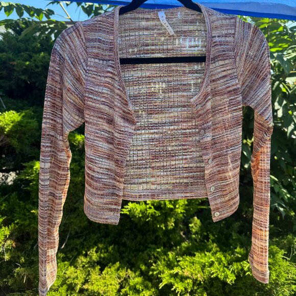 Button-up Patterned Cardigan - Picture 1 of 3